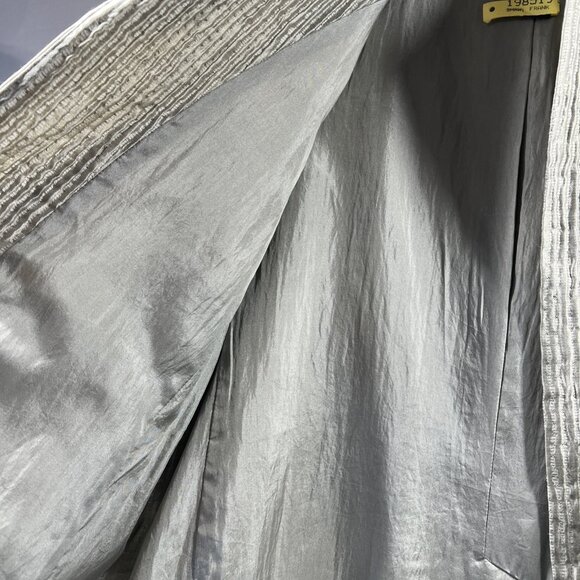 Eileen Fisher Women's Jacket PM Silk Blend Lined 3/4 Sleeve Textured Minimalist - Picture 4 of 10